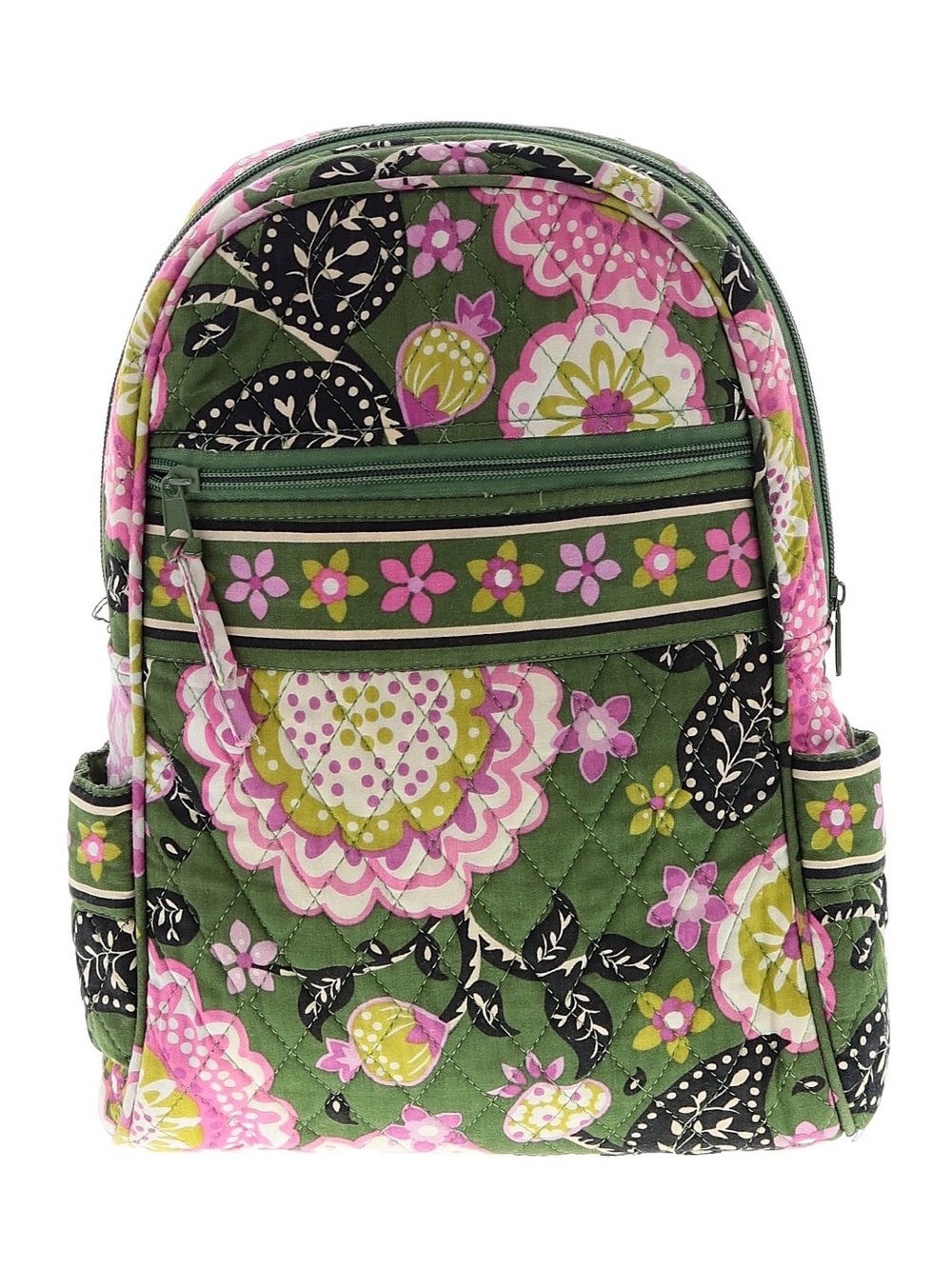 Vintage Vera Bradley Floral Green and Pink Backpack. GUC